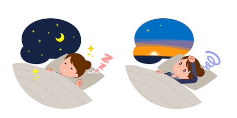 flat type Bun hair mom_lack of sleep