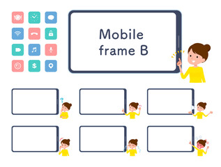 flat type Bun hair mom_Mobile frame B