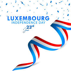 Luxembourg Independence Day Vector Design For Banner Print and Greeting Background