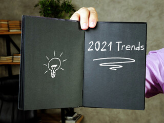 Business concept about 2021 Trends S with sign on the page.