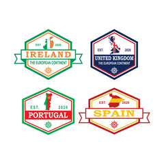 Europe Country Map Vector , Europe Map Logo