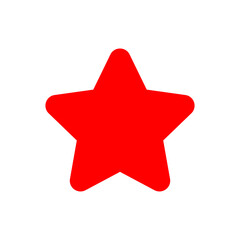 star icon red, star symbol, star shape simple for clip art