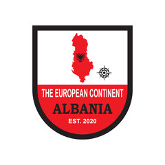 Albania Map Vector , Europe Logo