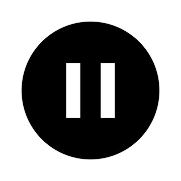 recommend clip art: pause icon, pause symbol in circle shape, pause for graphic media