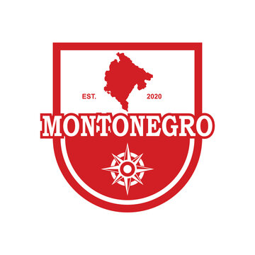 Montenegro Map Vector , Europe Logo