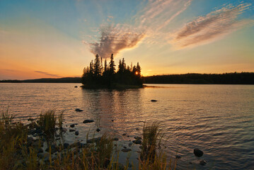 530-31 Tobin Harbor Sunset, Isle Royale NP