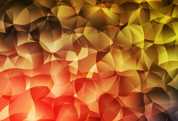 Light Red, Yellow vector polygonal pattern.