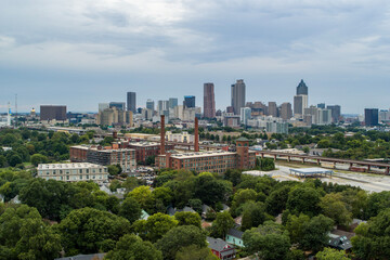 Cabbagetown/Grant Park/Oakland Cemetery Area - Atlanta, GA,  Aerial View