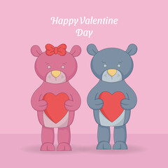 Fototapeta premium Valentine's day vector design concept
