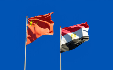 Flags of Egypt and China.