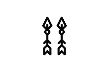 Viking Outline Icon - Arrows