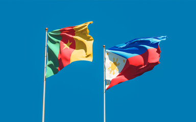 Flags of Philippines and Cameroon.