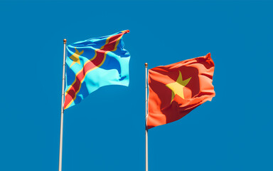 Flags of Vietnam and Congo.
