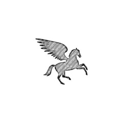 horse illustration logo icon di design with vintage style