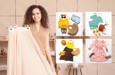 Young African-American clothes stylist at workplace