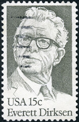 USA - 1981: shows Everett McKinley Dirksen (1896-1969), Senate Minority Leader, 1981