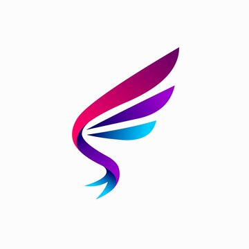 wings logo with modern concept