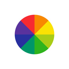 Fototapeta premium Color Wheel or Color Circle icon design isolated on white background