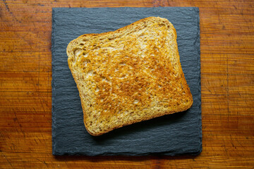 a delicious fresh bread with herb cream for the breakfast
