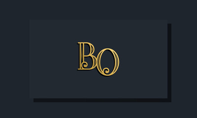 Minimal Inline style Initial BO logo.