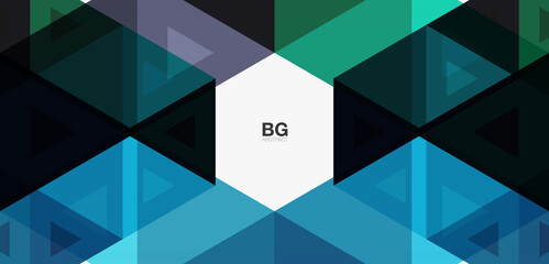 Mosaic triangle pattern abstract background for cover, banner, flyer and poster and other template