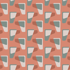 Flat Abstract Seamless Pattern In Retro Style To Decorate Any Surfaces.