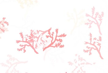 Light Red vector abstract pattern with sakura.
