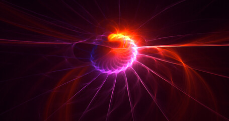 3D rendering abstract colorful fractal light background