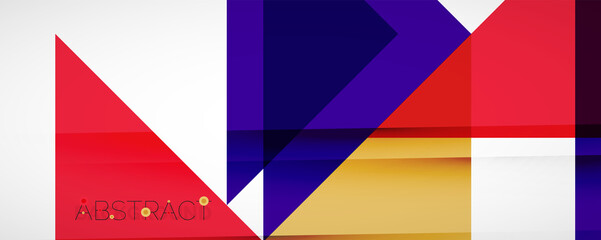 Set of vector triangle geometric backgrounds. Vector illustration for covers, banners, flyers and posters and other designs