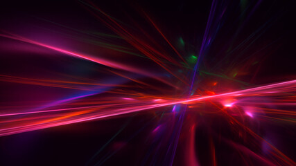 3D rendering abstract colorful fractal light background