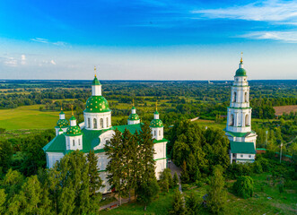Fototapeta na wymiar Mgarsky monastery from above..
