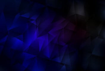 Obraz premium Dark Blue, Red vector background with triangles.