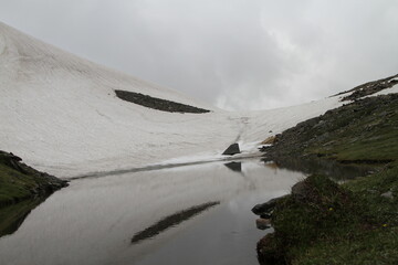 trekking  and hiking on snow mountains of Kashmir 