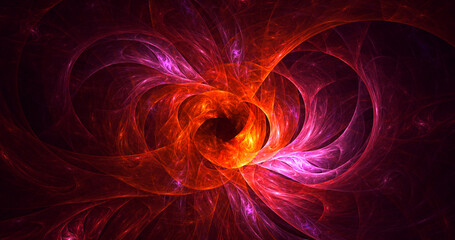 3D rendering abstract fractal light background