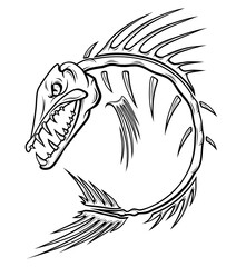 Anger fish skeleton