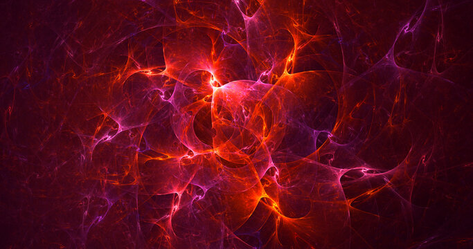 3D rendering abstract fractal light background