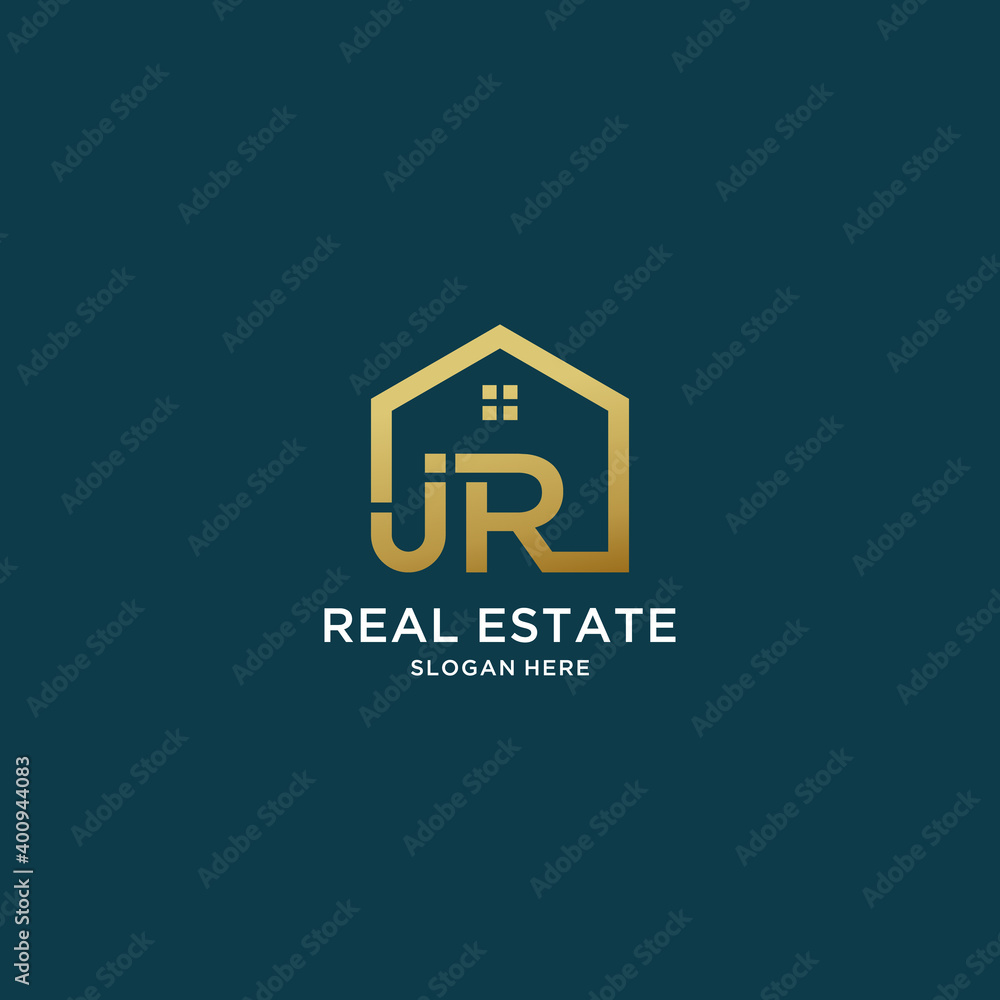 Wall mural letter jr home logo for real estate