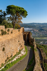 Fototapeta na wymiar Die Burg Rocca Albornoziana in Orvieto in Umbrien, Italien