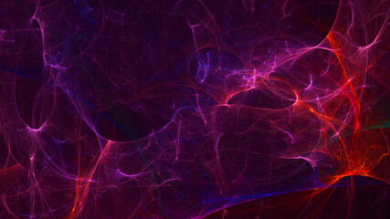 3D rendering abstract multicolor fractal light background