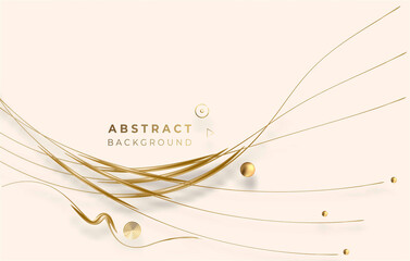 Abstract Golden glowing shiny Circle lines effect vector background. Use for modern design, cover, poster, template, brochure, decorated, flyer, banner.