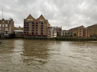 A view of London from the River Thames