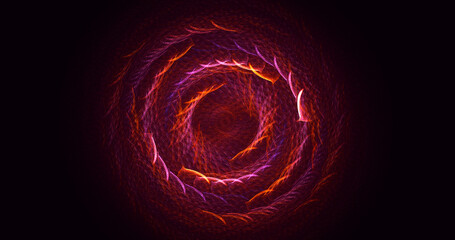 3D rendering abstract round light background