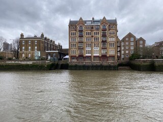 A view of London from the River Thames