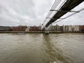 A view of London from the River Thames