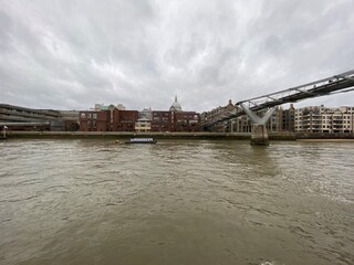 A view of London from the River Thames