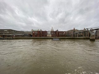 Fototapeta premium A view of London from the River Thames