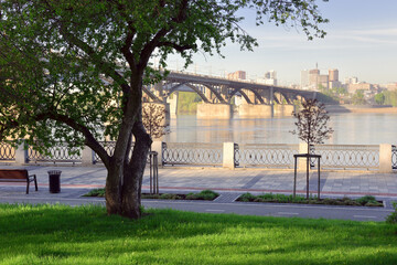 The embankment of the river Ob in Novosibirsk