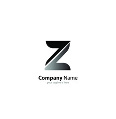 the simple modern logo of letter z with white background
