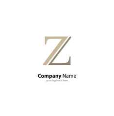 Fototapeta premium the simple modern logo of letter z with white background