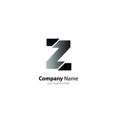 the simple modern logo of letter z with white background